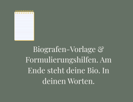 Biografie Vorlagen