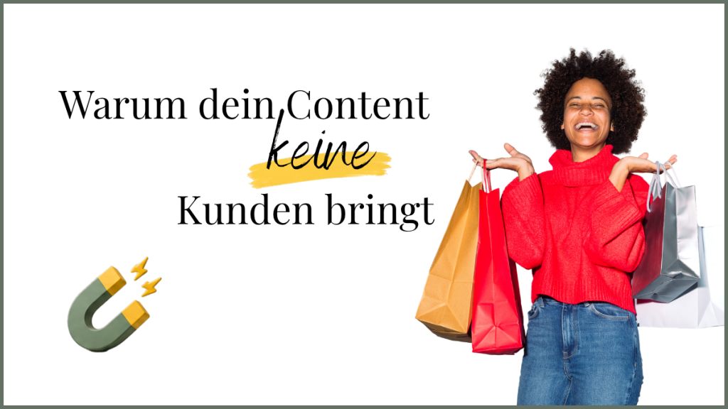 uter Content. Keine Kunden. Wo fehlt das Puzzleteil? 🧩